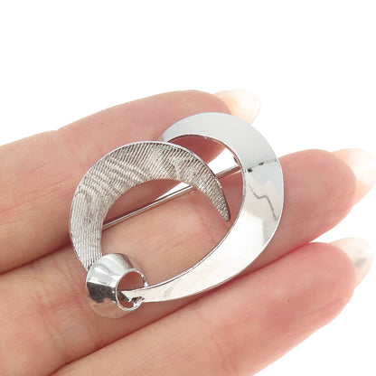 CARL ART 925 Sterling Silver Vintage Modernist Pin Brooch