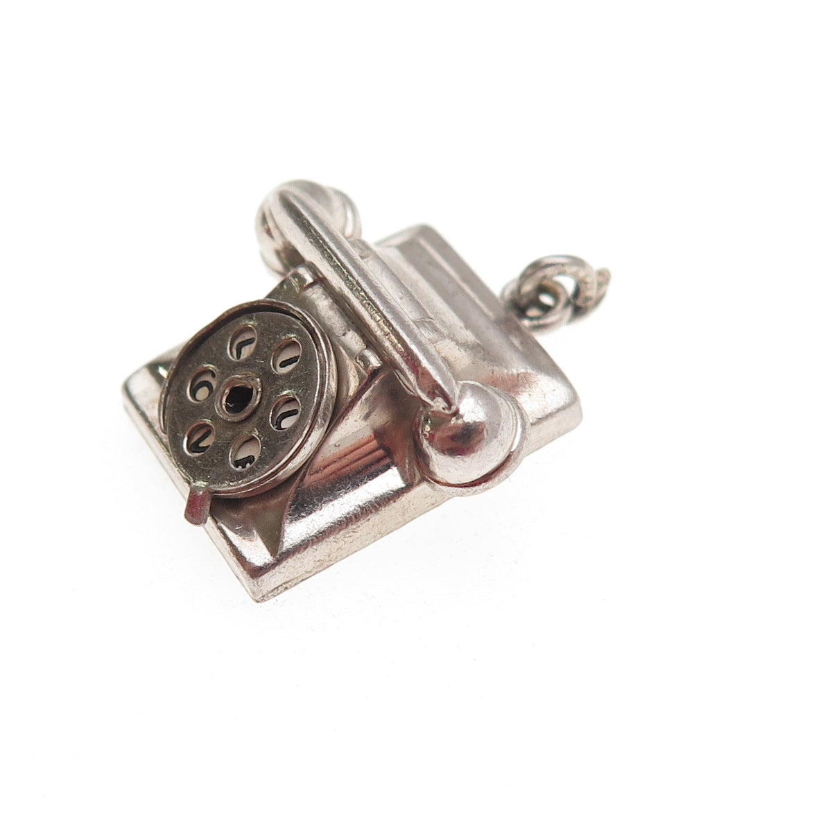 Joseph M. Shanholtz 925 Sterling Antique Art Deco Rotary Phone 3D Mini Pendant