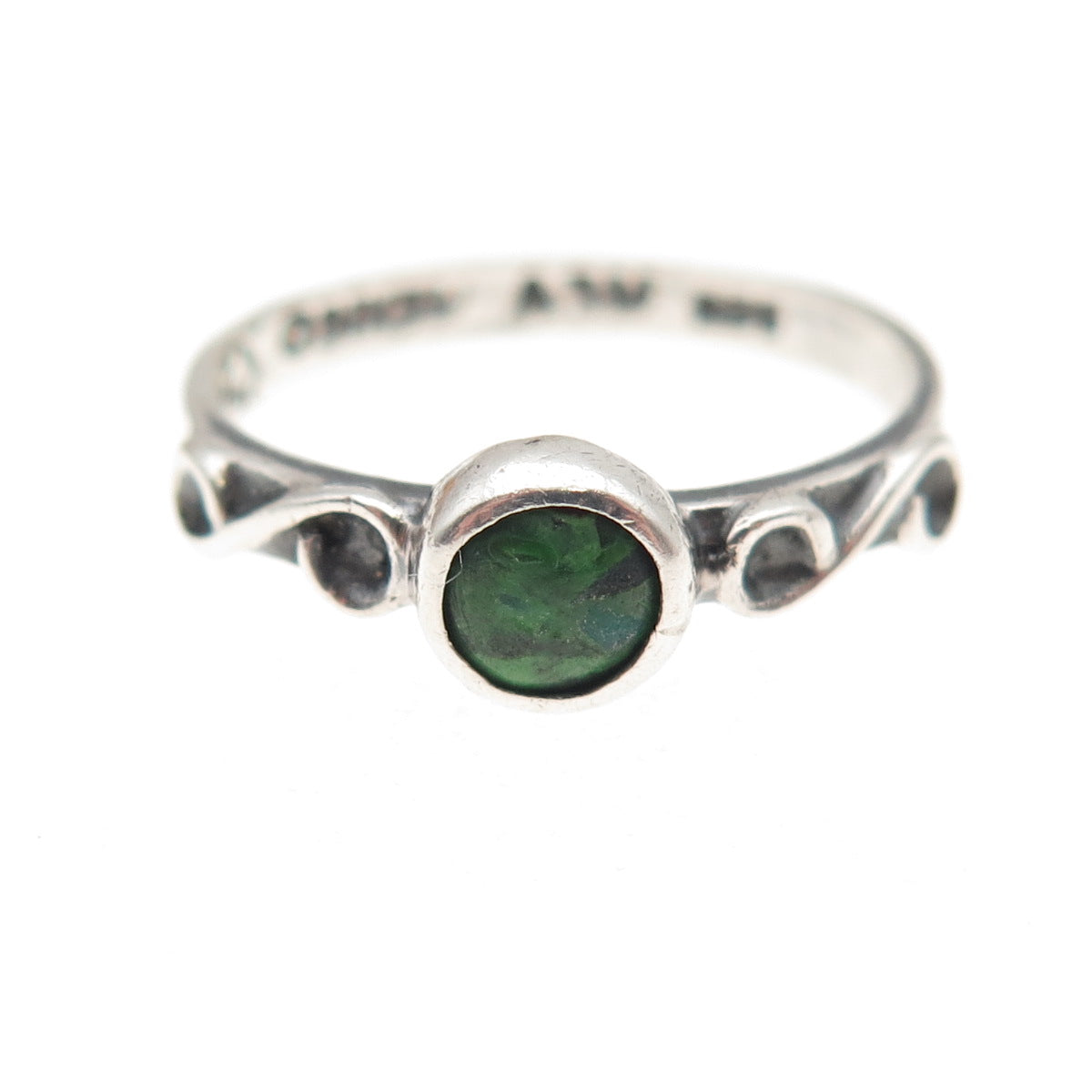 Margarita Vera Lagunas 925 Sterling Vintage Mexico Real Turquoise Ring Size 7.75