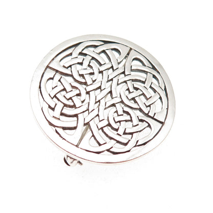 Ortak Silvercraft 925 Sterling Silver Vintage 1988 Edinburgh Celtic Knot Brooch
