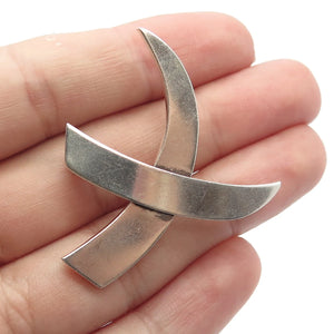 925 Sterling Silver Vintage Mexico Modernist Pin Brooch