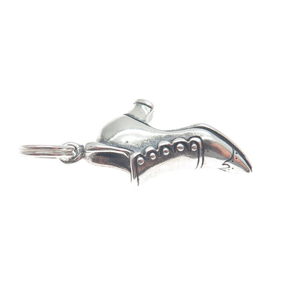 HAND & HAMMER 925 Sterling Silver Vintage Ladies Dancing Shoe Mini 3D Pendant