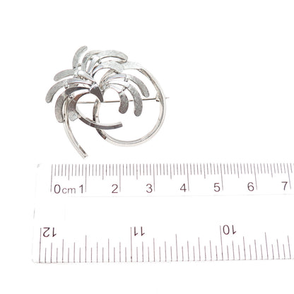 VAN DELL 925 Sterling Silver Antique Art Deco Floral Pin Brooch