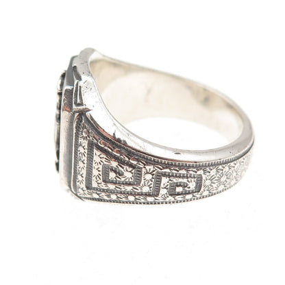 Lloyd Garfield Balfour 925 Sterling Vintage Knights Templar Cross Ring Size 9