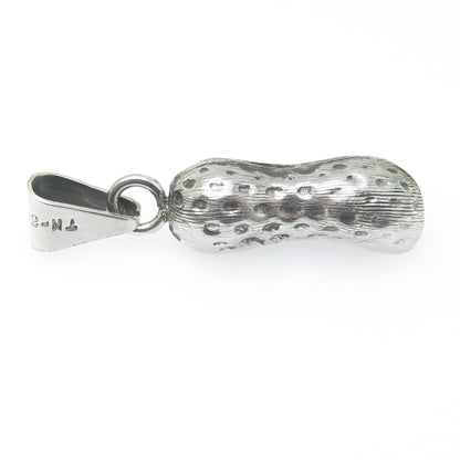 925 Sterling Silver Vintage Mexico Peanut 3D Pendant