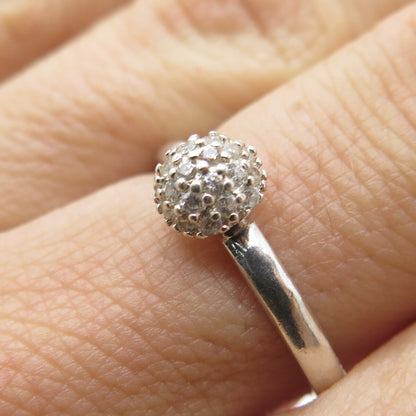 SILPADA 925 Sterling Silver Round-Cut C Z Ball Ring Size 7