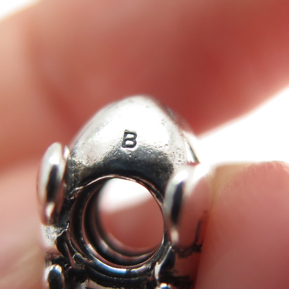 CHAMILIA 925 Sterling Silver Fleur de Lis Oxidized Bead Charm