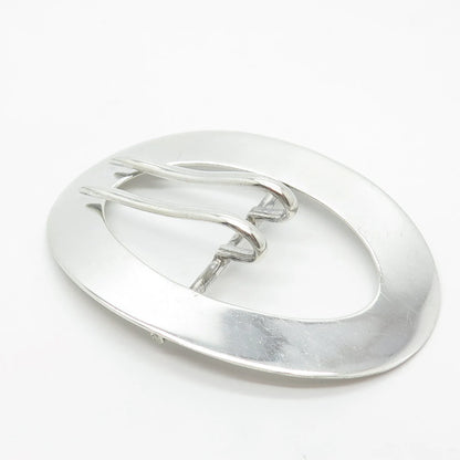 925 Sterling Silver Vintage Belt Buckle Pin Brooch