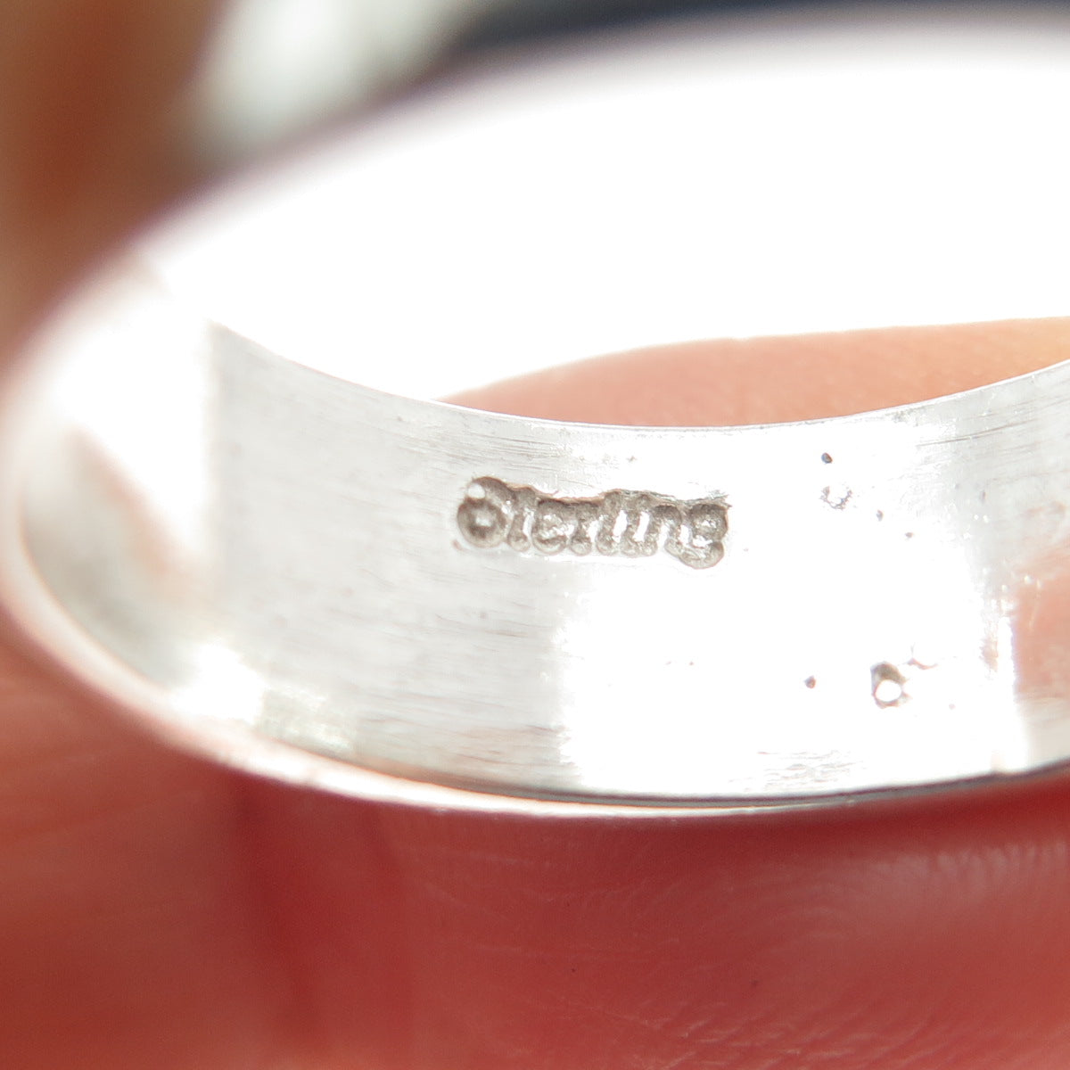 TED OTT Old Pawn Sterling Silver Vintage Dolphin Oxidized Band Ring Size 10.75