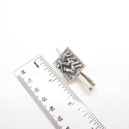 925 Sterling Silver Vintage Fenwick & Sailors Storyteller Tie Clip