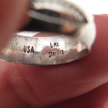 Lee McCray Navajo Old Pawn 925 Sterling Silver Vintage Tribal Band Ring Size 5.5