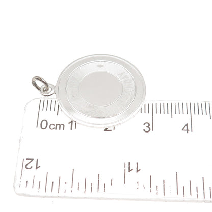 WELLS 925 Sterling Silver Vintage Happy Birthday Charm Pendant