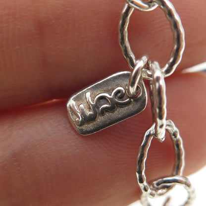 DIDAE 925 Sterling Silver Vintage Israel Real Pearl Floral Chain Necklace 16"