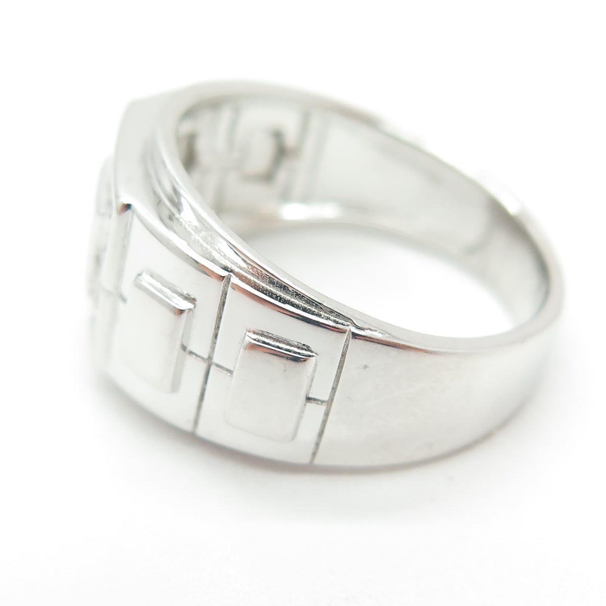 925 Sterling Silver Princess-Cut & Round-Cut Shaped C Z Ring Size 9.25