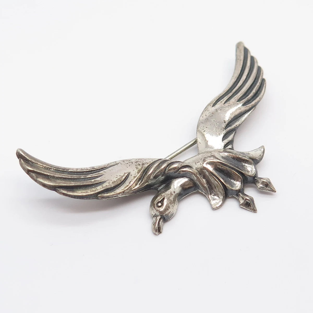 925 Sterling Silver Vintage BEAU Flying Bird Pin Brooch