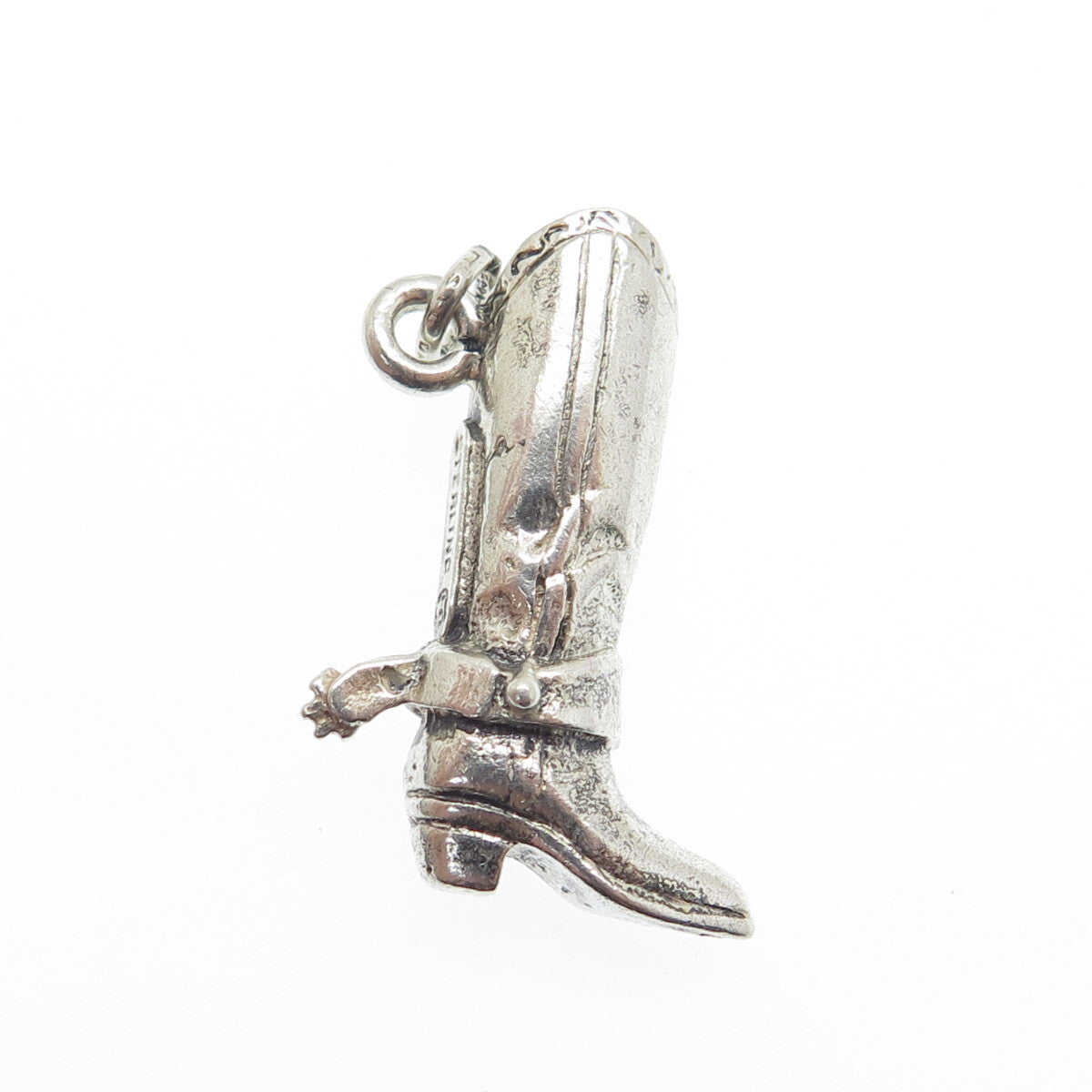 925 Sterling Silver Vintage Cowboy Charm Pendant