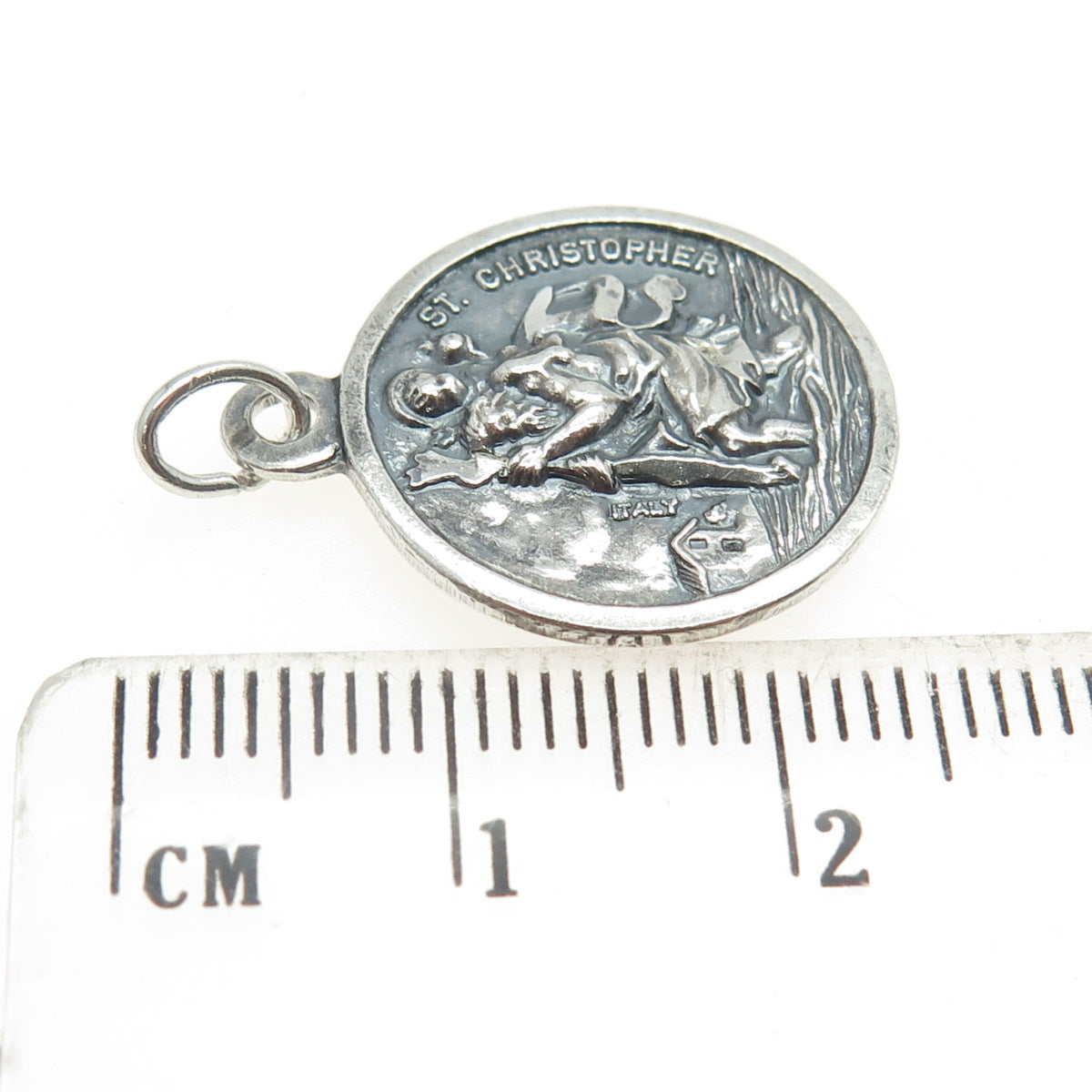 925 Sterling Silver Vintage Pope Joannes XXIII Pontifex Max. Religious Pendant