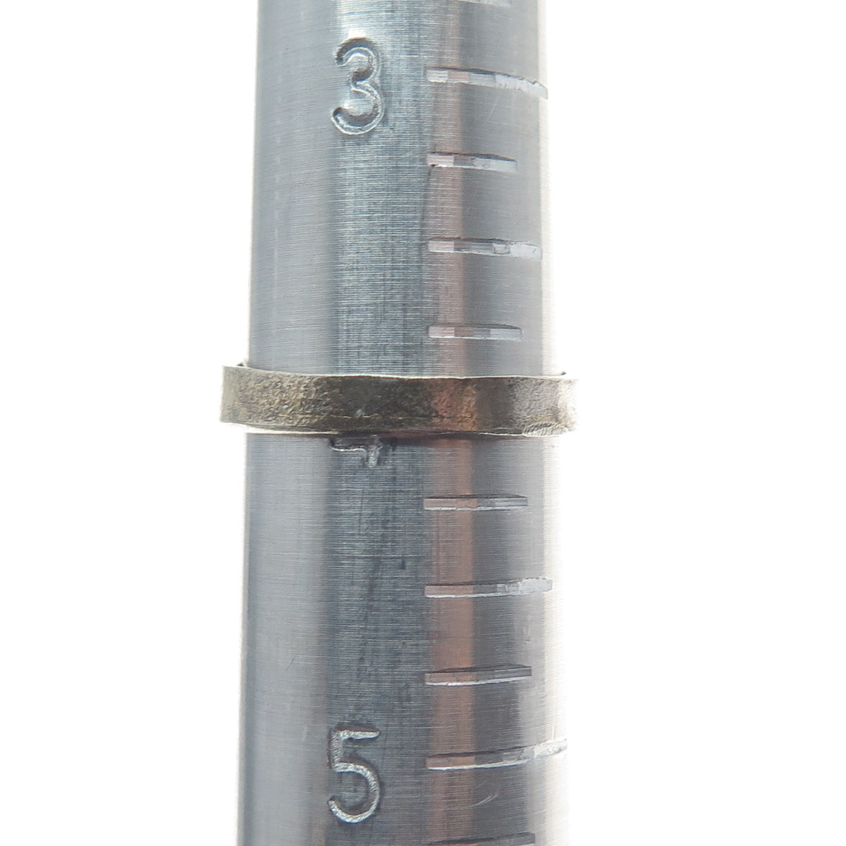 925 Sterling Silver 2-Tone Vintage Real Mother-of-Pearl Modernist Ring Size 4