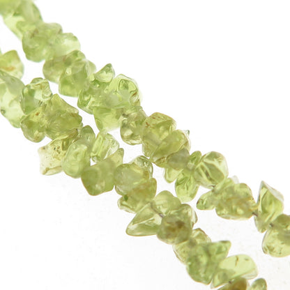 925 Sterling Silver Vintage IS Artisan Real Peridot Dragonfly Chain Necklace 16"