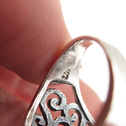 Charles Winston 925 Sterling Silver Vintage Swirl Oxidized Ring Size 6