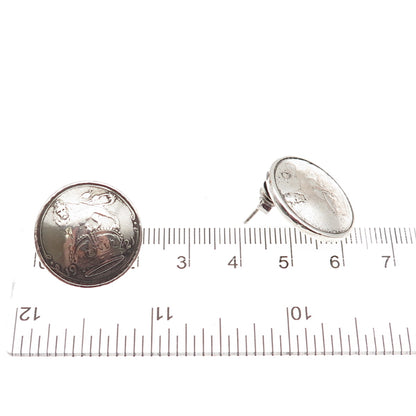 925 Sterling Antique 1921-1926 UK 6 Pence - George V 500 Silver Coin Earrings