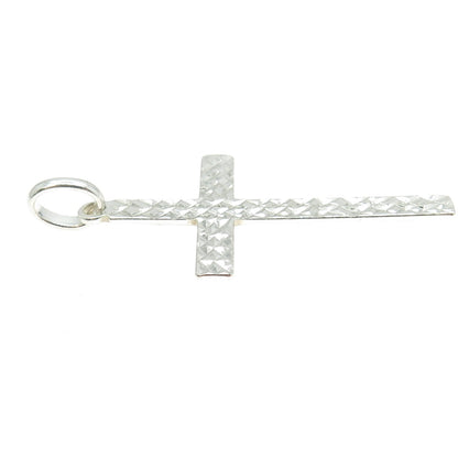 HAN 925 Sterling Silver Engraved Cross Pendant