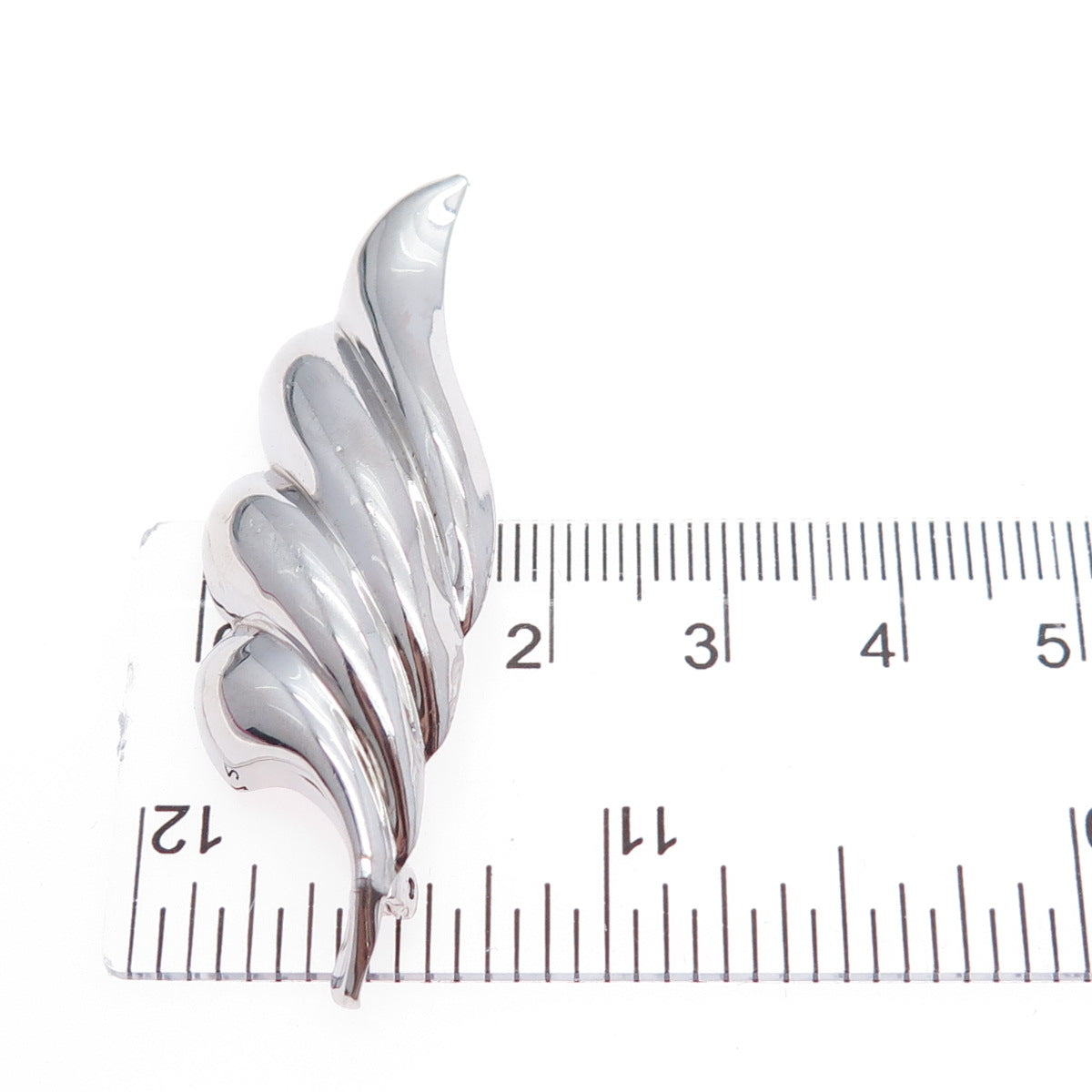 BEAU 925 Sterling Silver Vintage Modernist Wing Pin Brooch