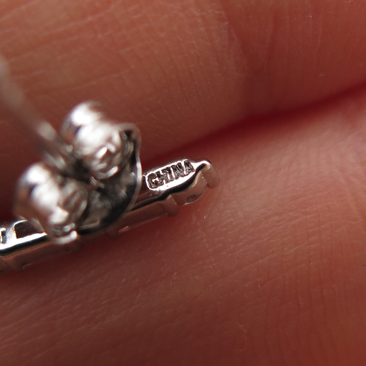 925 Sterling Silver Round & Emerald-Cut C Z Bar Earrings