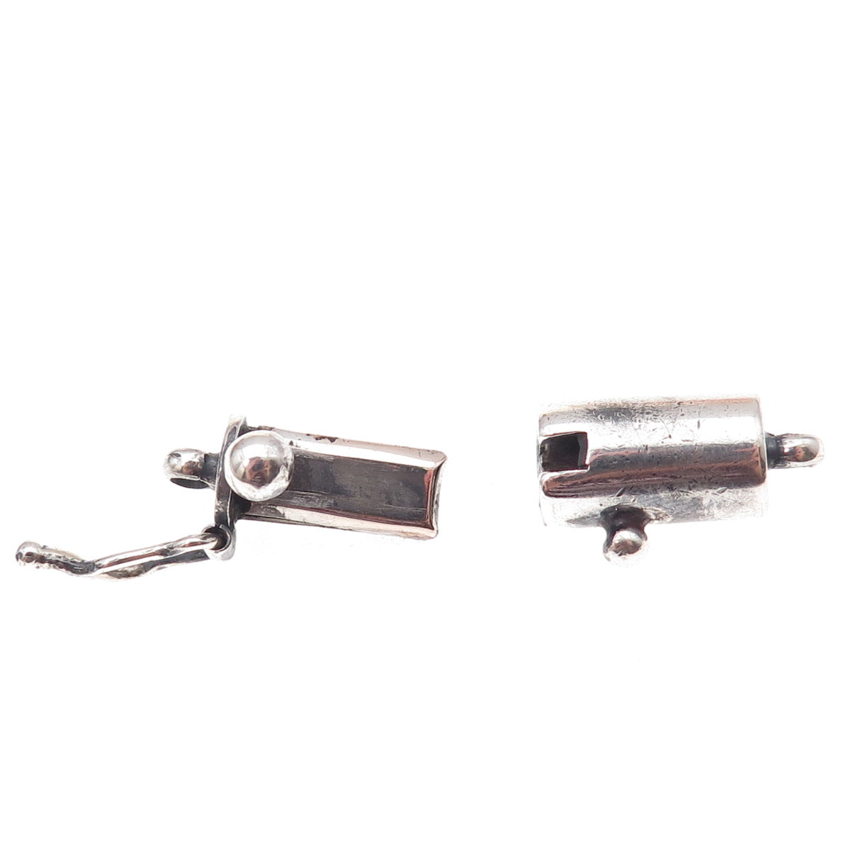 925 Sterling Silver Vintage Bracelet / Necklace Box Lock Clasp