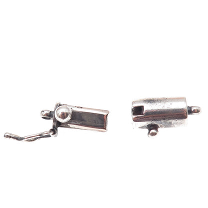 925 Sterling Silver Vintage Bracelet / Necklace Box Lock Clasp