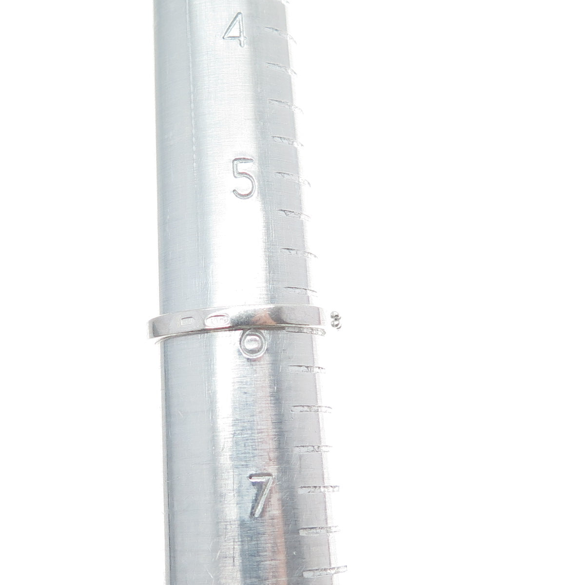 925 Sterling Silver Vintage European Round-Cut C Z Engagement Ring Size 6