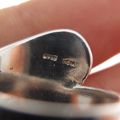 925 Sterling Silver Vintage Modernist Bypass Ring Size 6.25