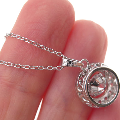 Jacmel Mauritius 925 Sterling Silver Round-Cut C Z Cable Chain Necklace 18"
