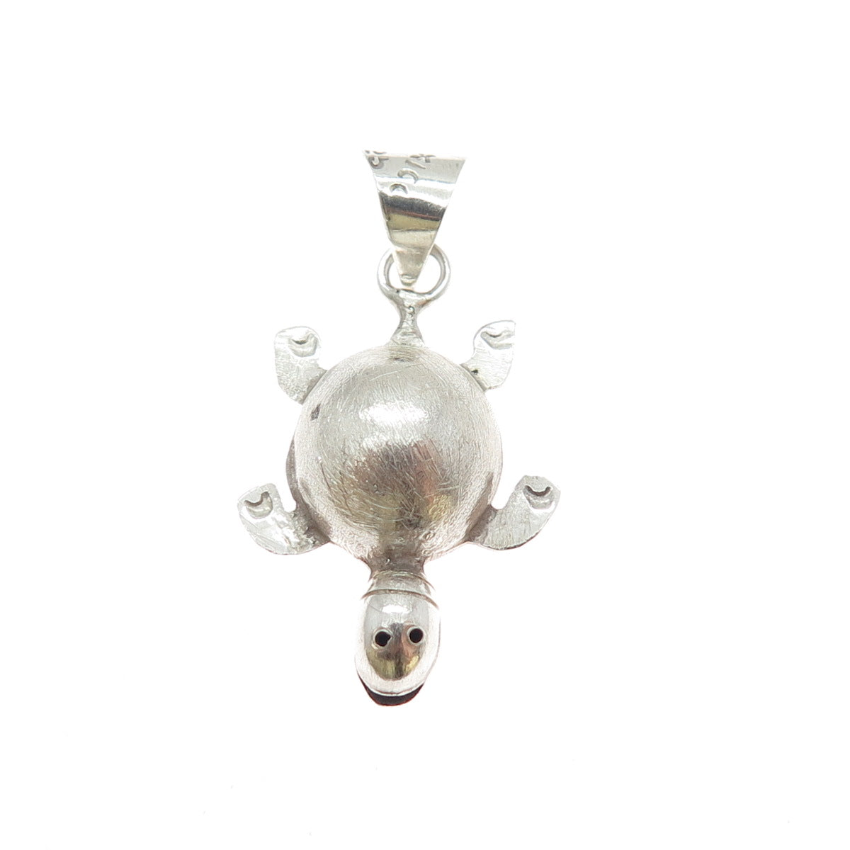 925 Sterling Silver Vintage Mexico Turtle 3D Charm Pendant