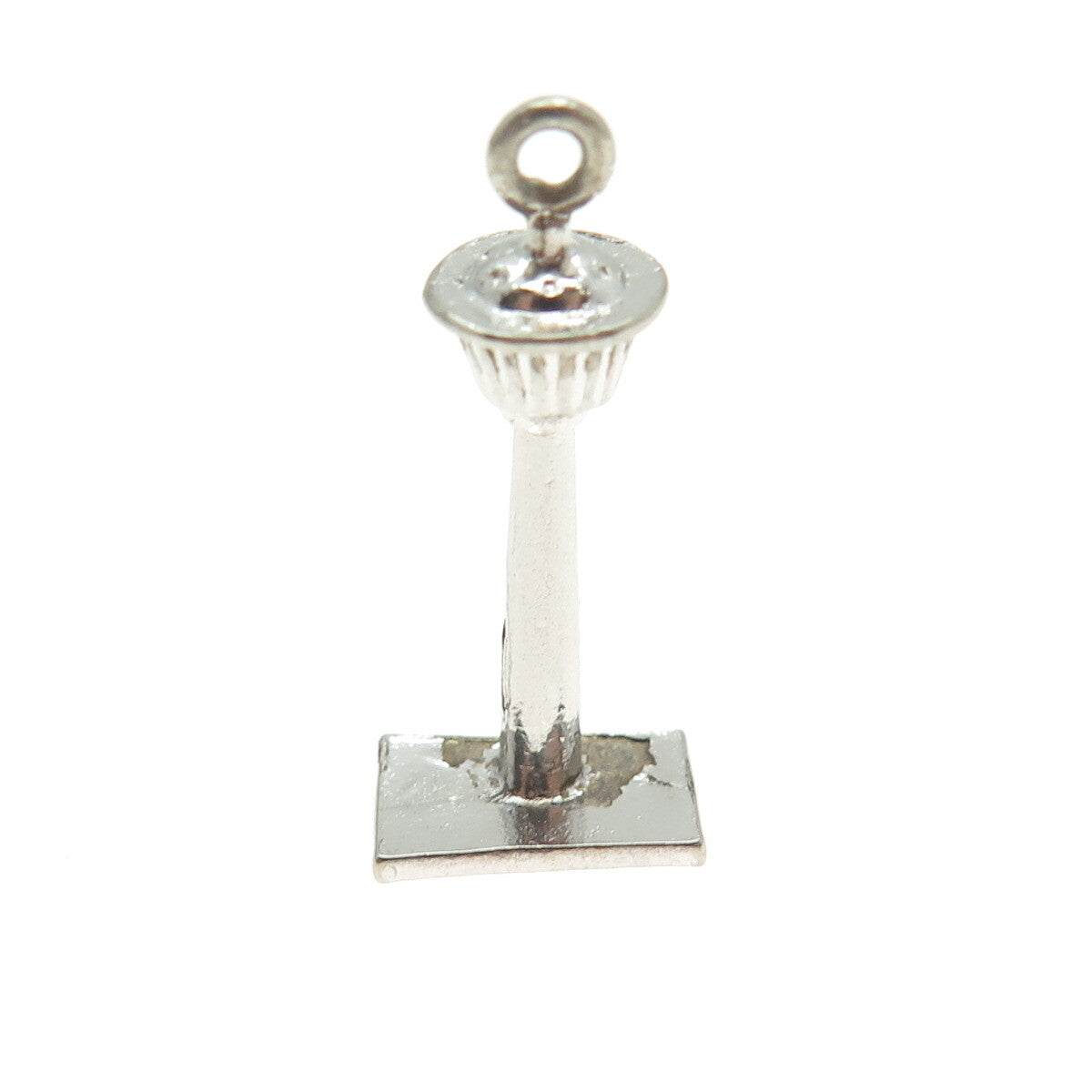 925 Sterling Silver Vintage Calgary Tower Charm Pendant