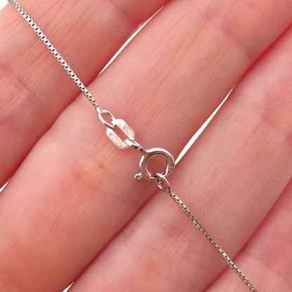 Sun 925 Sterling Silver 14K Gold Real Diamond Infinity Box Chain Necklace 18"