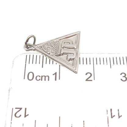 MORGANS 925 Sterling Silver Vintage Job's Daughters Mini Charm Pendant