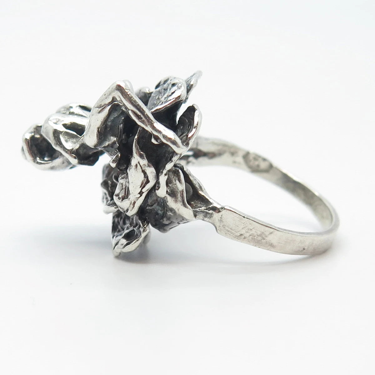 925 Sterling Silver Vintage Man & Woman In Love Ring Size 7