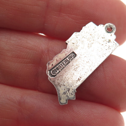 Maisels Indian 925 Sterling Silver Vintage Rhode Island Mini Charm Pendant