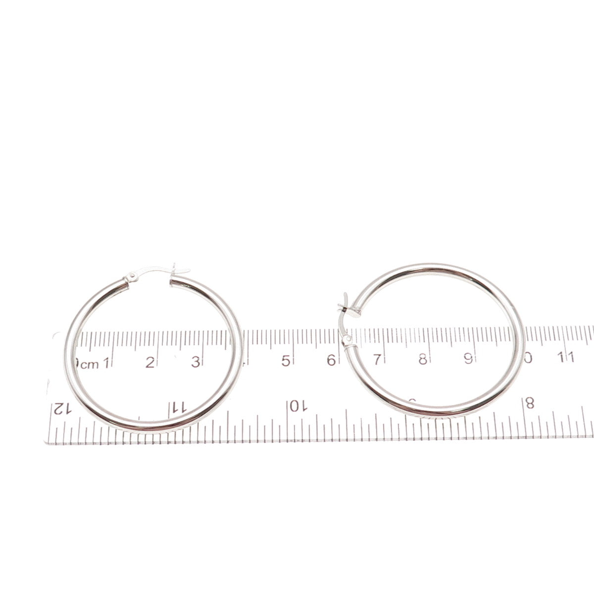 925 Sterling Silver Tube Hoop Earrings