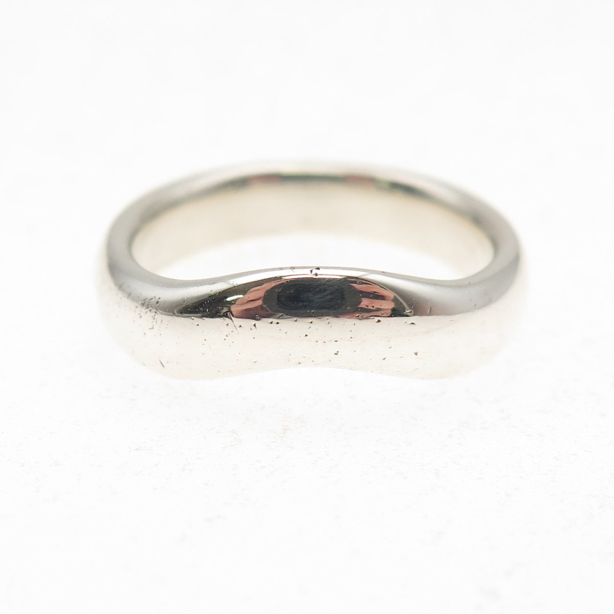 Tiffany & Co. Elsa Peretti 925 Sterling Silver Vintage Wavy Band Ring Size 6.5