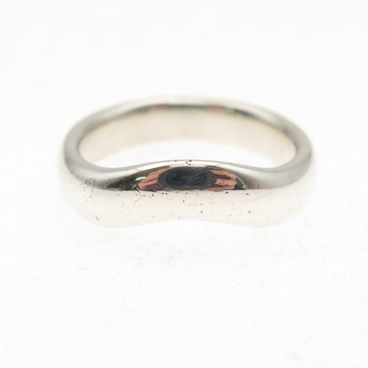 Tiffany & Co. Elsa Peretti 925 Sterling Silver Vintage Wavy Band Ring Size 6.5