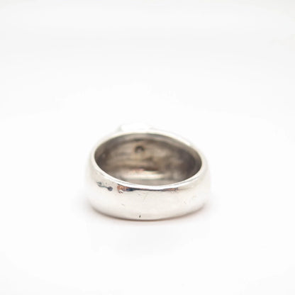925 Sterling Silver Vintage Snake Cross Ring Size 6.5