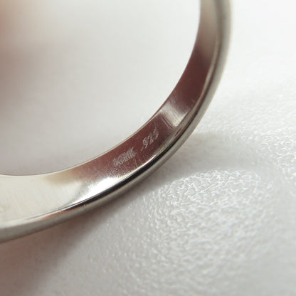 925 Sterling Silver White & Red Multi-C Z Cluster Ring Size 6.75