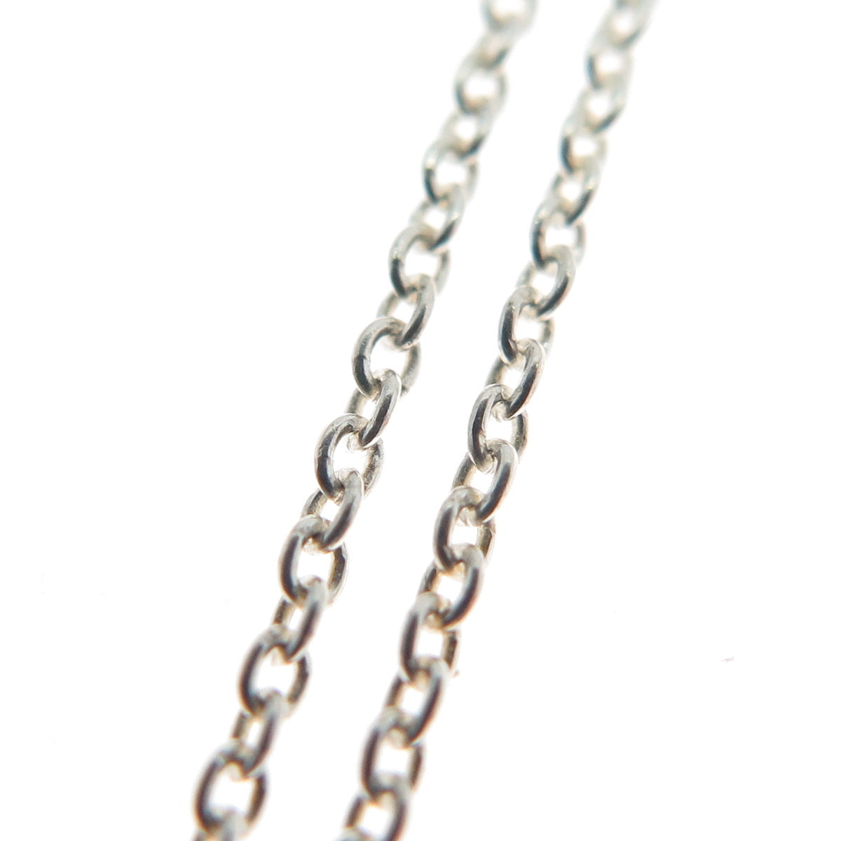 925 Sterling Silver Italy Modernist Swirl Cable Chain Necklace 18"