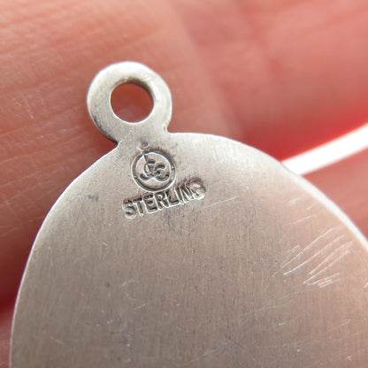 925 Sterling Silver Vintage JCC St. Charles Religious Charm Pendant