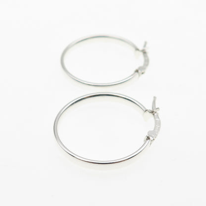 925 Sterling Silver Italy Hoop Earrings
