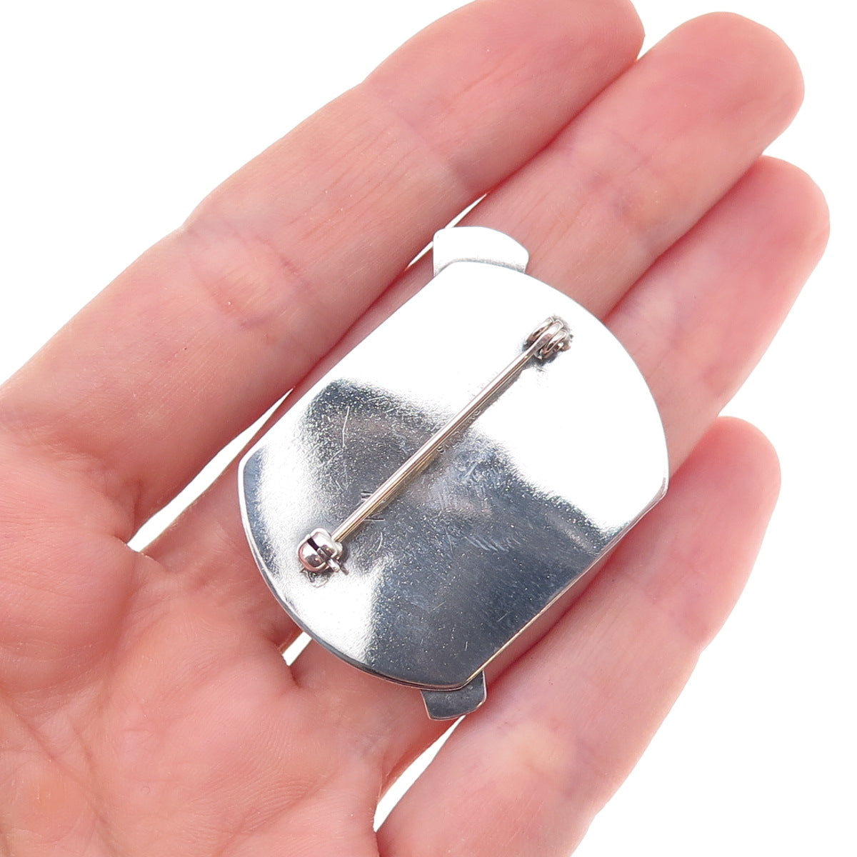 Kathy Walters 925 Sterling Silver Vintage The Creation of Adam Oxidized Brooch