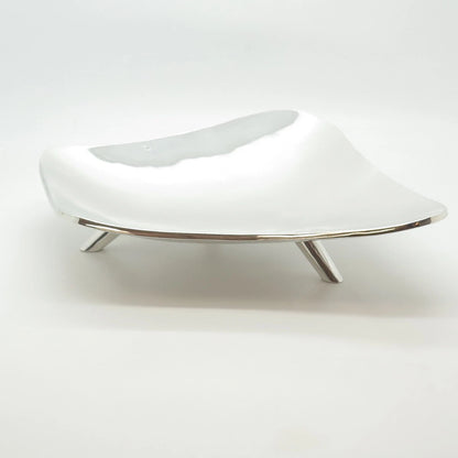 925 Sterling Silver Antique Art Deco Mexico Footed Dish