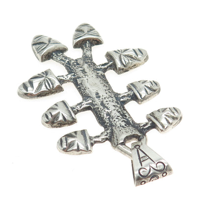 925 Sterling Silver Vintage Mexico Tribal Face Mask Pendant